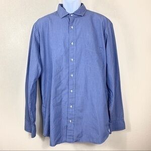 J.Crew Blue striped Shirt size XLT17-17 1/2